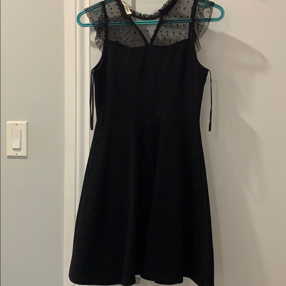 Women’s Midi Black Dress with mesh. - Picture 2 of 3